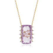 TRANSPARENZA Necklace (0802) - Pink Amethyst