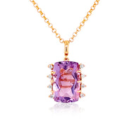 TRANSPARENZA Necklace (0802) - Pink Amethyst