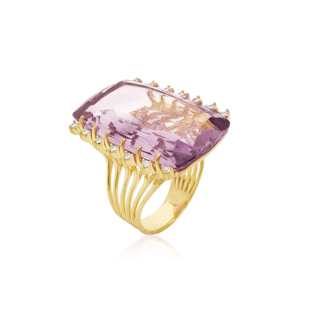 TRANSPARENZA Ring (0802) - Pink Amethyst
