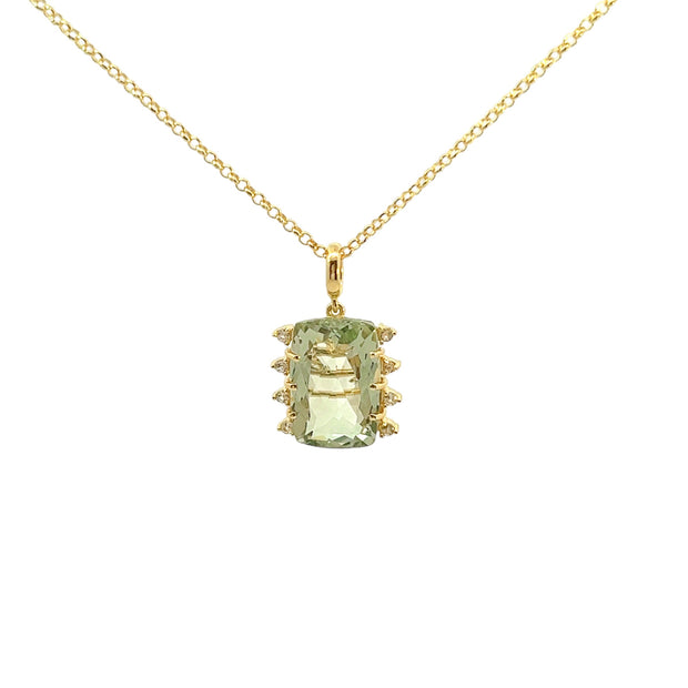 TRANSPARENZA Necklace (0802) - Prasiolite