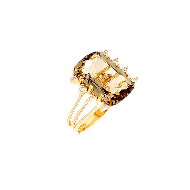 TRANSPARENZA Ring (0802) - Smoky Quartz