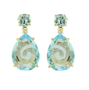 TRANSPARENZA Earrings (0839) - Blue Topaz