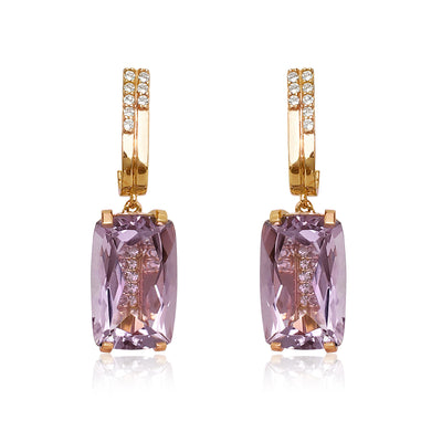TRANSPARENZA Earrings (0890) - Pink Amethyst