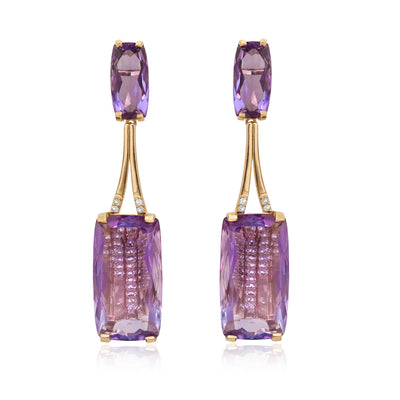 TRANSPARENZA Earrings (0890) - Amethyst