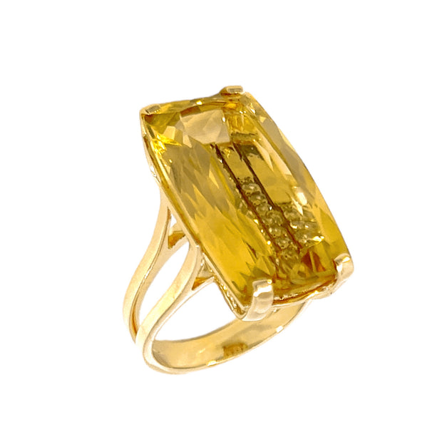 TRANSPARENZA Ring (0890) - Yellow Light Citrine