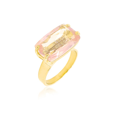 TRANSPARENZA Ring (0890) - Rose Quartz