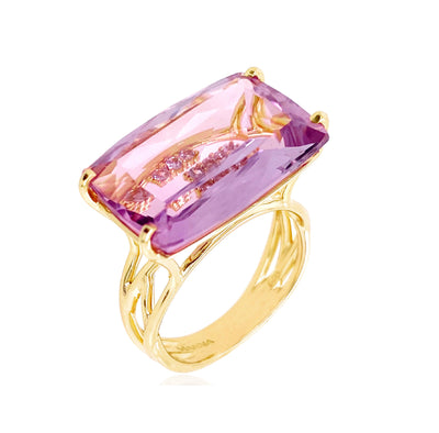 TRANSPARENZA Ring (1052) - Pink Amethyst