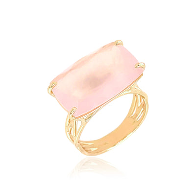 TRANSPARENZA Ring (1052) - Rose Quartz
