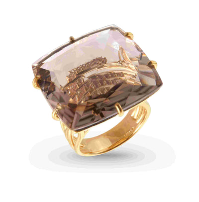 TRANSPARENZA Ring (1052) - Smoky Quartz
