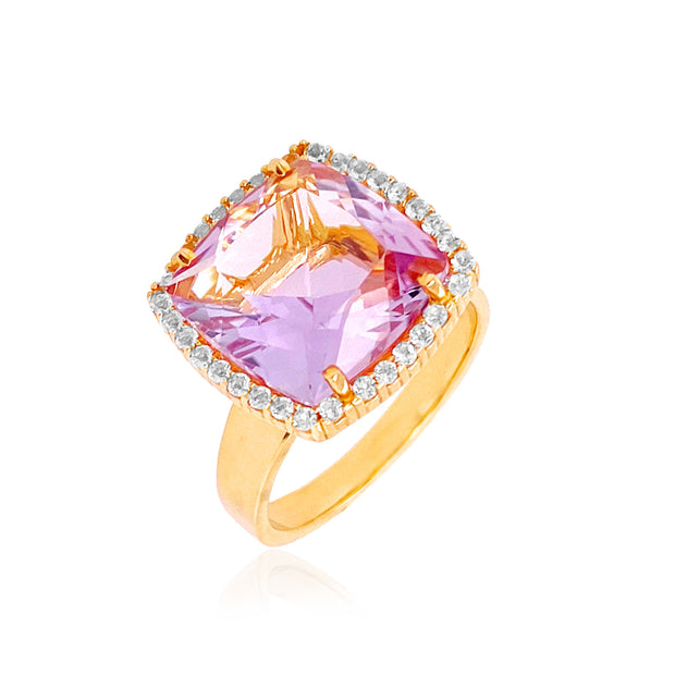 DEUX Ring (1145) - Pink Amethyst