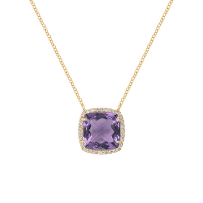 DEUX Necklace (1145) - Amethyst