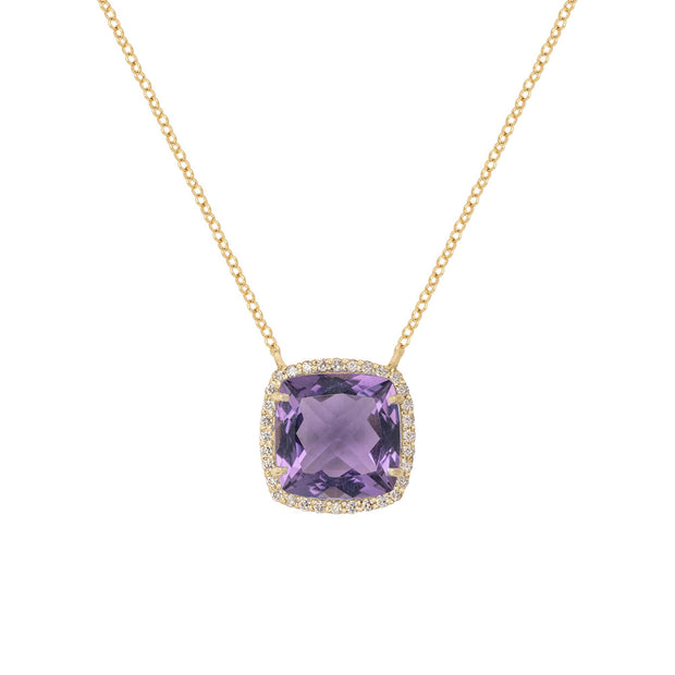 DEUX Necklace (1145) - Amethyst