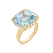 DEUX Ring (1145) - Blue Topaz