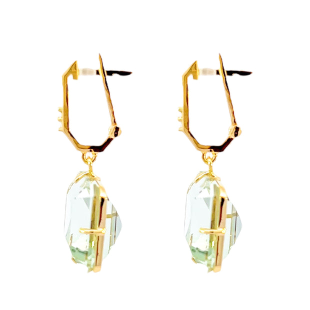 COLUNA Earrings (1156) - Prasiolite / YG