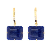COLUNA Earrings (1156) - Navy Blue Quartz