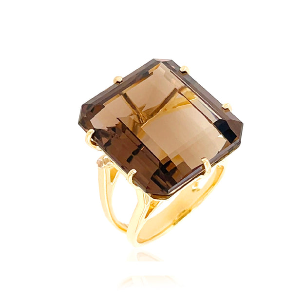 COLUNA Ring (1156) - Smoky Quartz