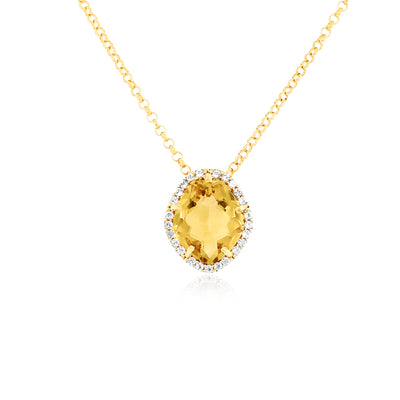 PANORAMA Necklace (1260)- Yellow light citrine / YG
