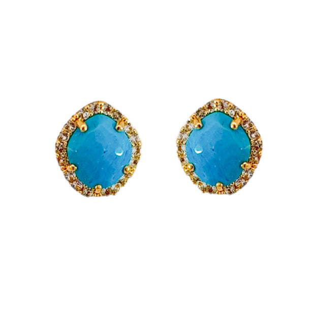 PANORAMA Earrings (1260) - Turquoise / YG