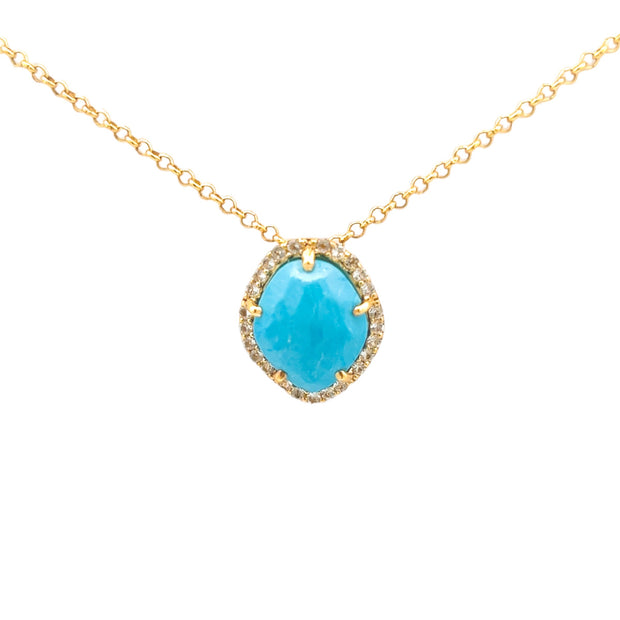 PANORAMA Necklace (1260) - Turquoise / YG