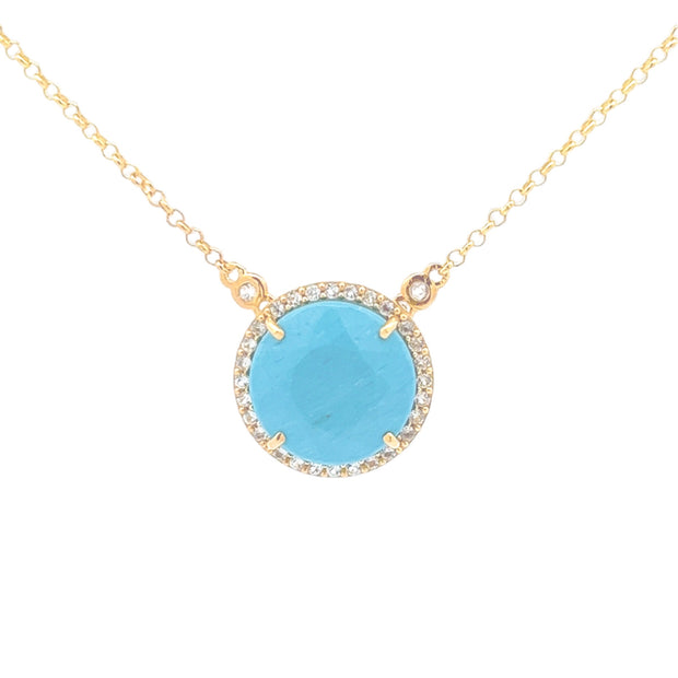 SIGNATURE Necklace (1287) - Turquoise / YG