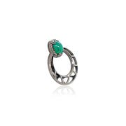 PULSE Earrings (1286) - Green Agate / BS