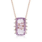 TRANSPARENZA Necklace (0802) - Pink Amethyst