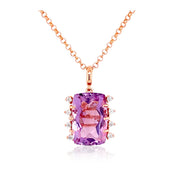 TRANSPARENZA Necklace (0802) - Pink Amethyst