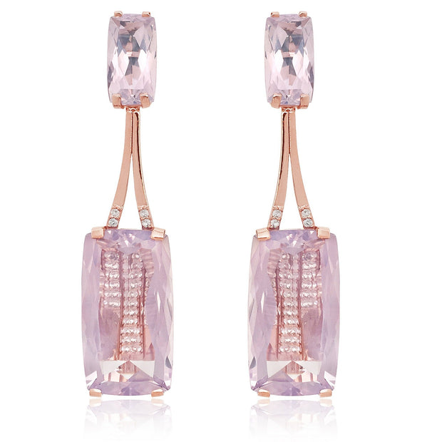 TRANSPARENZA Earrings (0890) - Lilac Opal Amethyst / RG