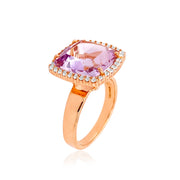 DEUX Ring (1145) - Pink Amethyst / RG