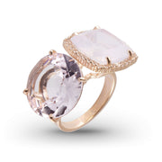 DEUX Ring (1145) - Amethyst, Lilac Opal Amethyst / RG
