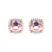 DEUX Earrings (1145) - Lilac Opal Amethyst / RG