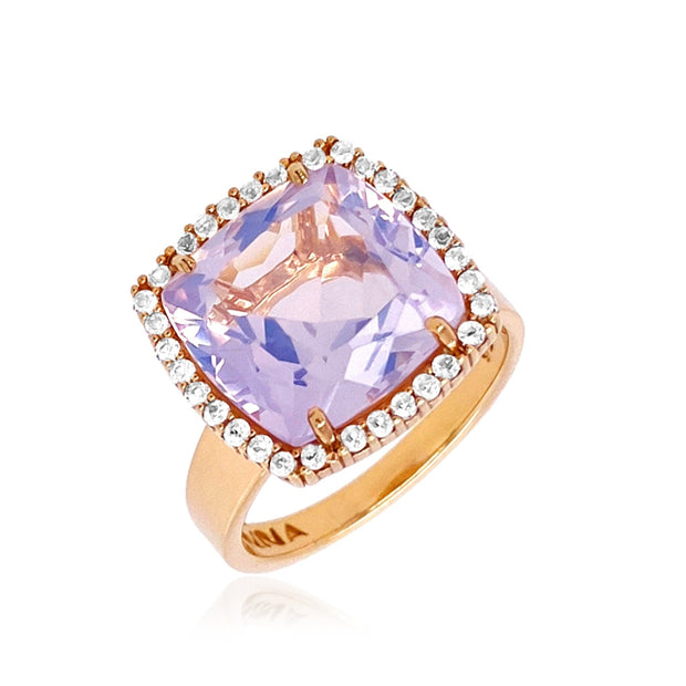 DEUX Ring (1145) - Lilac Opal Amethyst / RG
