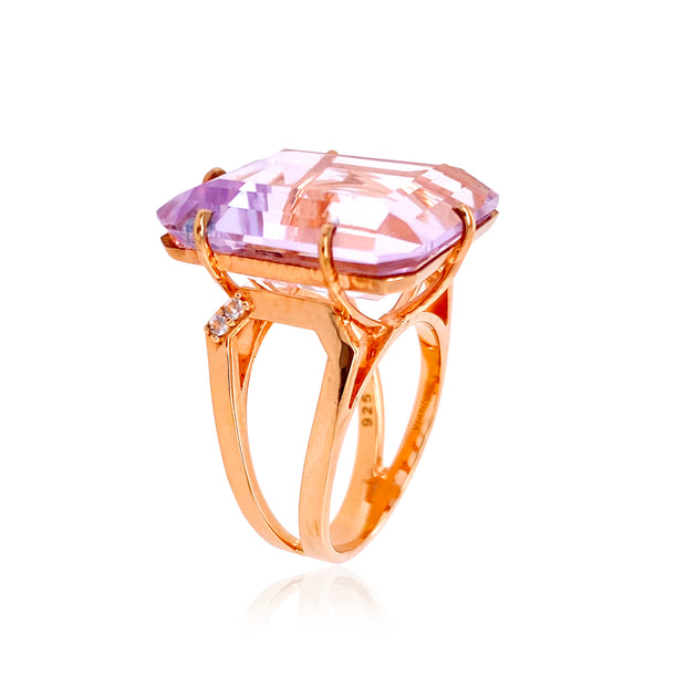 COLUNA Ring (1156) - Pink Amethyst / RG