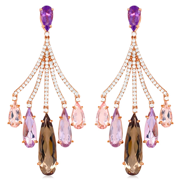 VILLA RICA Earrings (1213) - Mixed Gemstones / RG