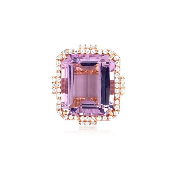 ECLECTIC Ring (1247) - Pink Amethyst / RG