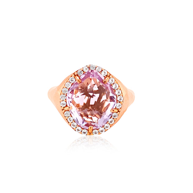 PANORAMA Ring (1260) -  Pink Amethyst / RG