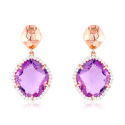 PANORAMA Earrings (1260) -  Pink Amethyst / RG