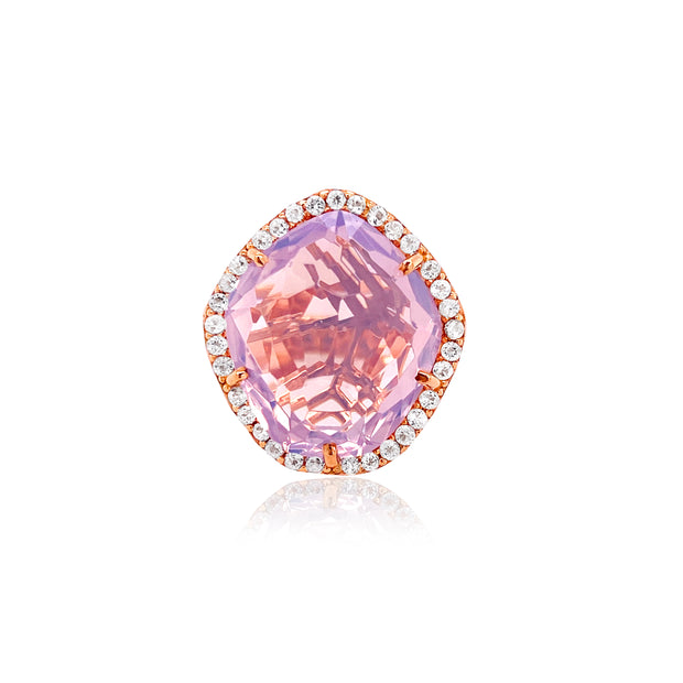 PANORAMA Ring (1260) - Lilac Opal Amethyst /  RG