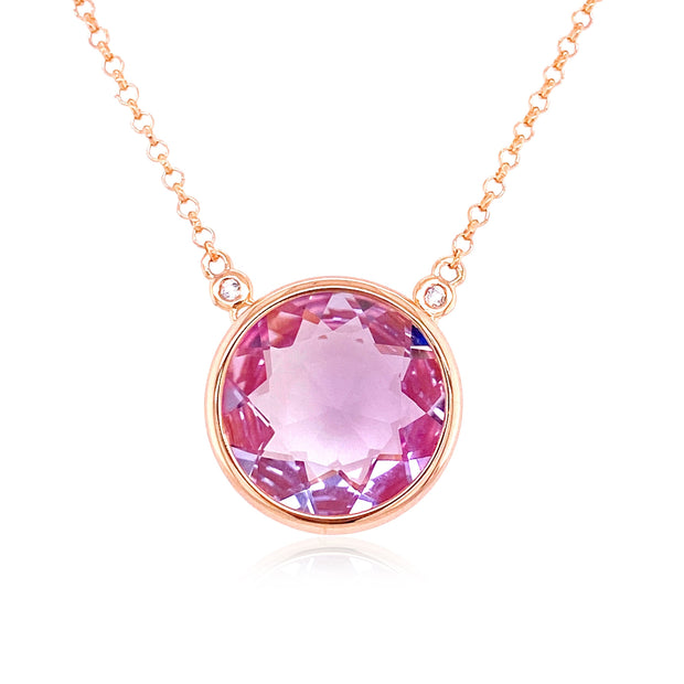 SIGNATURE Necklace (1287) - Pink Amethyst / RG