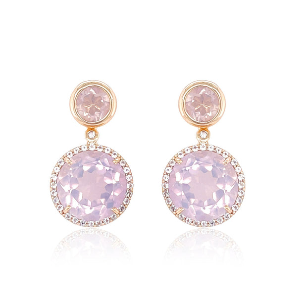 SIGNATURE Earrings (1287) - Lilac Opal Amethyst / RG
