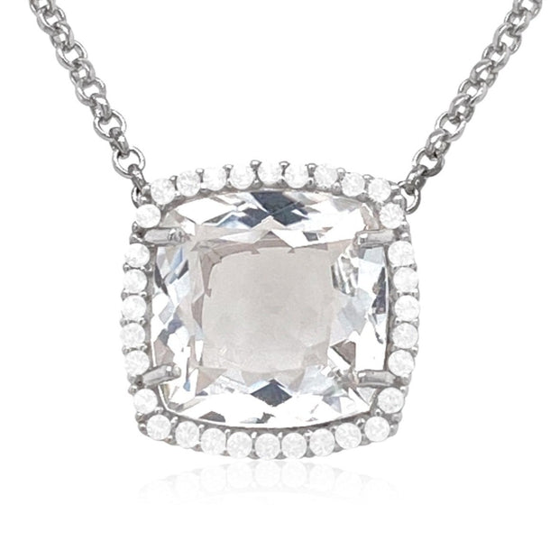 DEUX Necklace (1145) - Crystal / SS