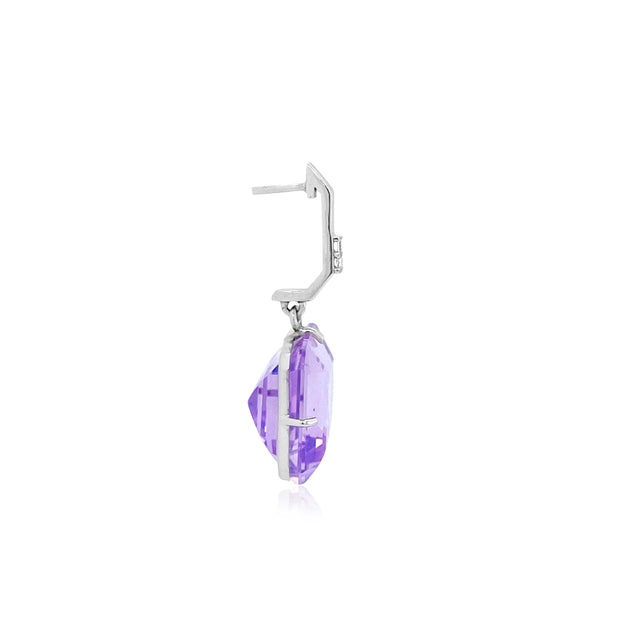 COLUNA Earrings (1156) - Lilac Opal Amethyst / SS