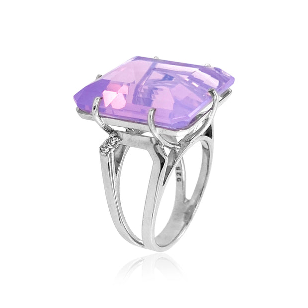 COLUNA Ring (1156) - Lilac Opal Amethyst / SS