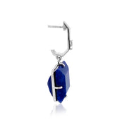 COLUNA Earrings (1156) - Navy Blue Quartz / SS