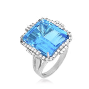 ECLECTIC Ring (1247) - Blue Topaz / SS
