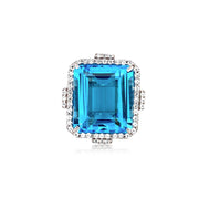 ECLECTIC Ring (1247) - Blue Topaz / SS