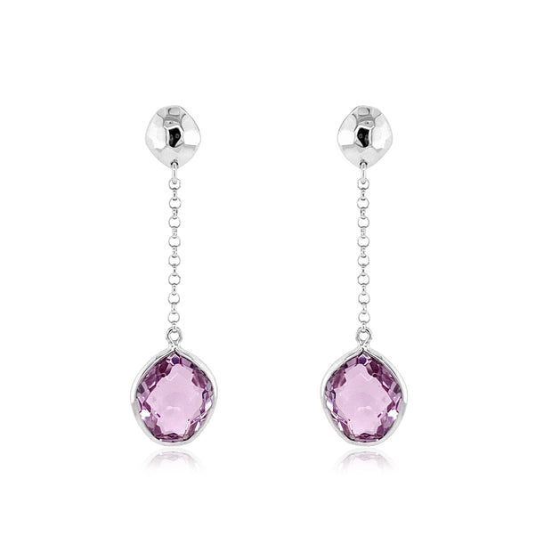 PANORAMA Earrings (1260) - Pink Amethyst / SS