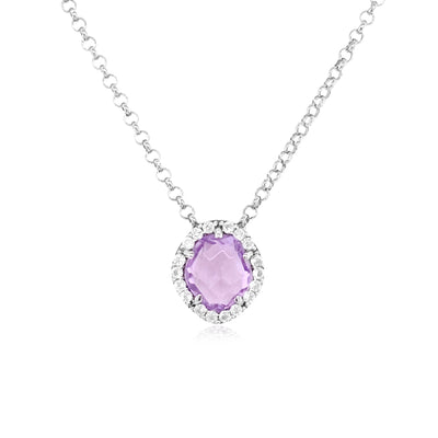 PANORAMA Necklace (1260) - Amethyst / SS