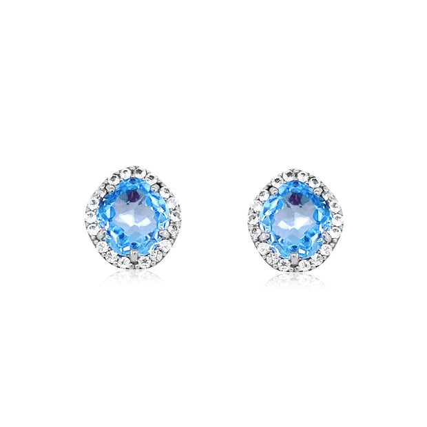 PANORAMA Earrings (1260) - Blue Topaz / SS