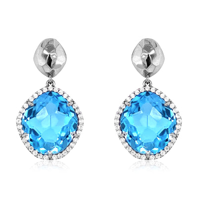 PANORAMA Earrings (1260) - Blue Topaz / SS